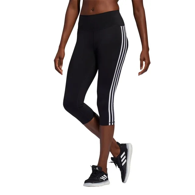 Adidas Believe This 3 Stripes 3/4 Leggings  - Black