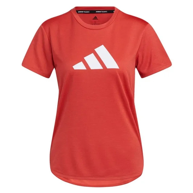 Manchester United adidas Badge of Sport Logo T-Shirt - Crew Red/White - Womens