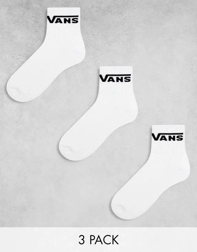 Vans - Classic Half Crew Socks (3 Pairs), Man, White