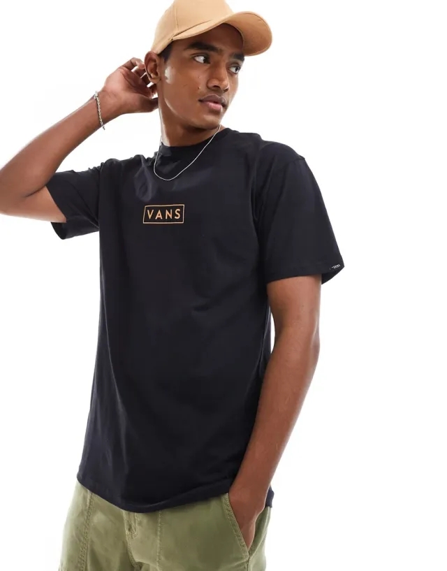 Vans Classic Easy Box Logo T-Shirt In Black
