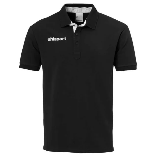 Uhlsport Essential Prime Short Sleeve Polo  - Black