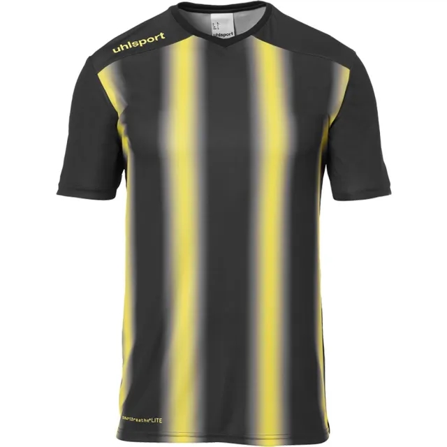 Uhlsport Stripe 2.0 Short Sleeve T-shirt  - Yellow,Black