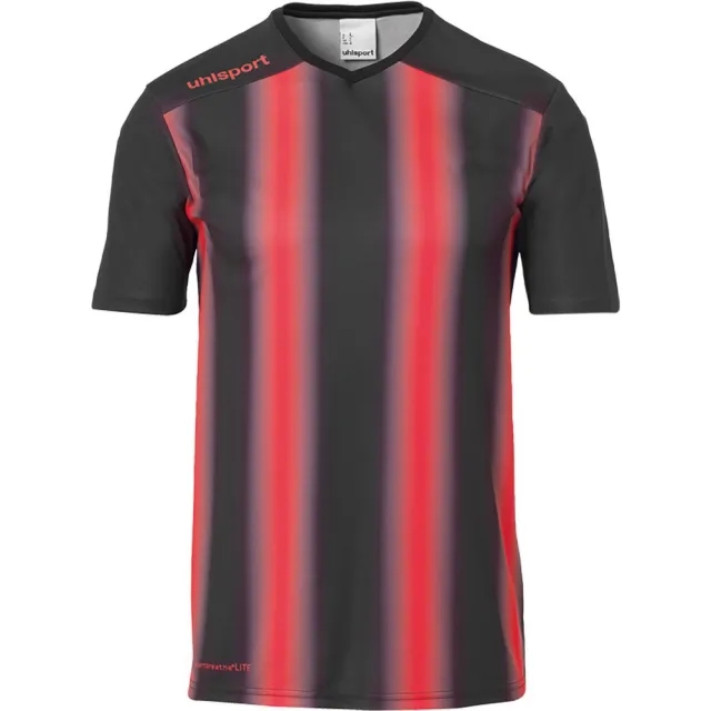 Uhlsport Stripe 2.0 Short Sleeve T-shirt  - Red,Black