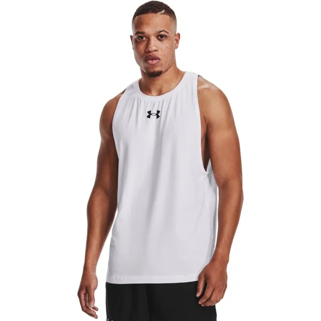 Men's  Under Armour  Zone Tank White / Black / Black XXL