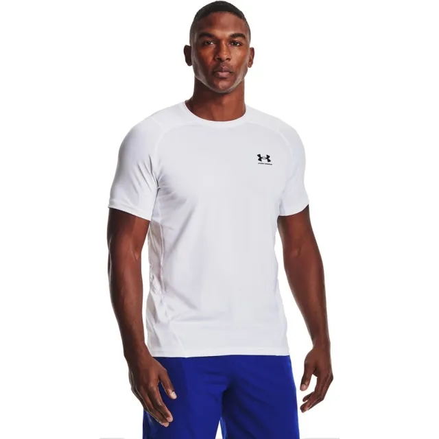 Under Armour Men's HeatGear® Fitted Short Sleeve White / Black XXL
