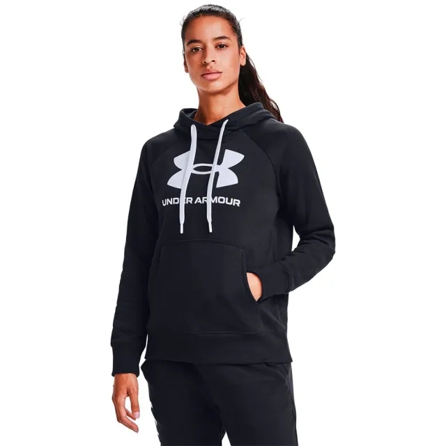 Sweatshirt Under Armour W Rival Fleece Logo Hoodie Black/ White Xxl