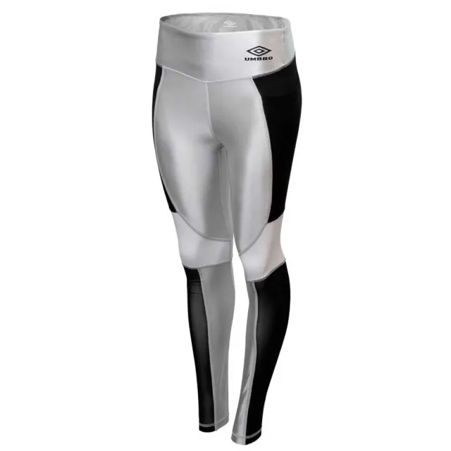 Umbro Reflective Tech Performance Leggings  - Black,Silver
