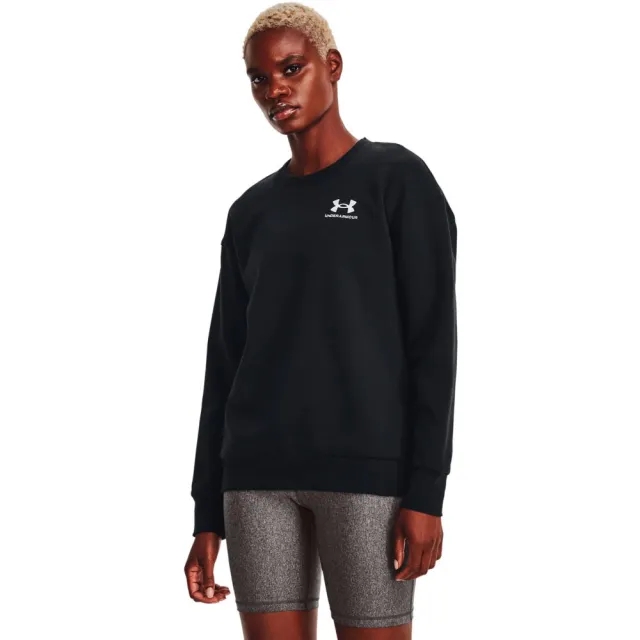 Under Armour Essential Fleece Crew Sweatshirt  - Black