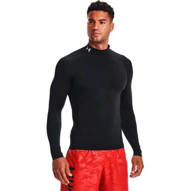Under Armour HeatGear® Men's Mock Long Sleeve Black / White 3XL