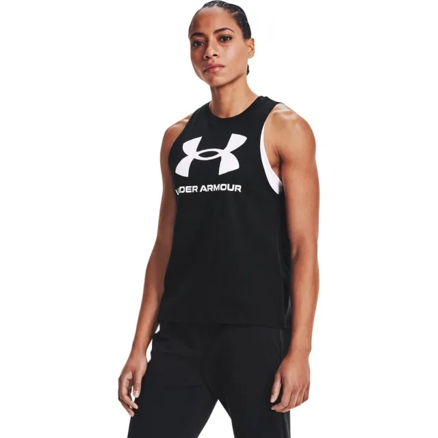 Women's  Under Armour  Rival Tank Black / White XS