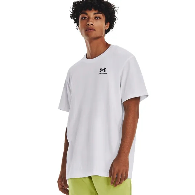 Men's  Under Armour  Logo Embroidered Heavyweight Short Sleeve White / Black XXL