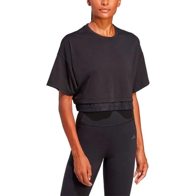 adidas  DANCE CRO T  women's T shirt in Black