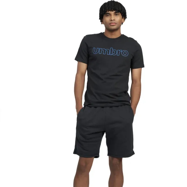 Umbro Linear Logo Graphic Short Sleeve T-shirt  - Black