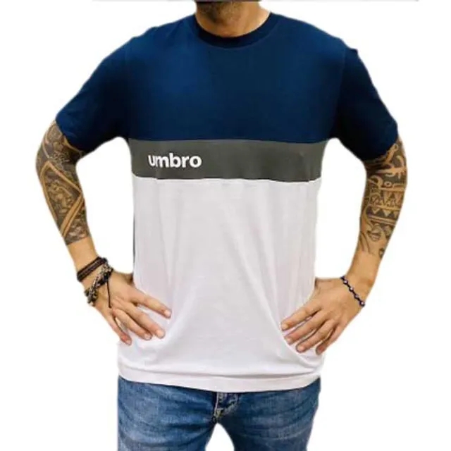 Umbro Sportswear Short Sleeve T-shirt  - White,Blue