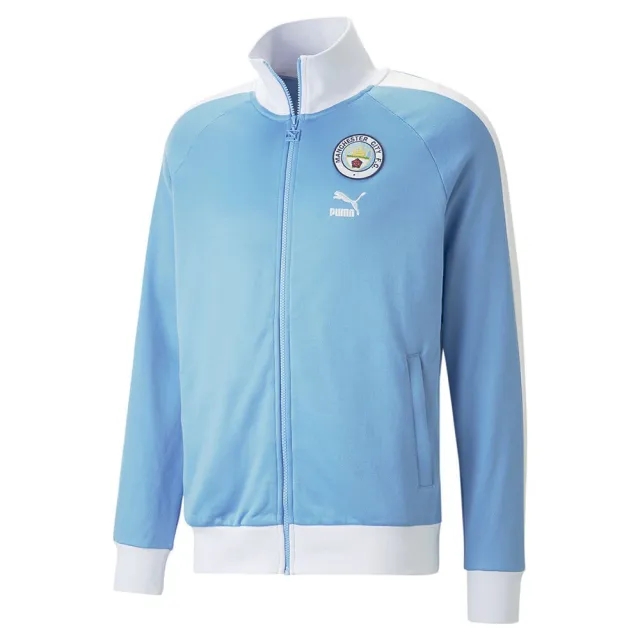 Man City FtblHeritage T7 Track Jacket (Light Blue) 2023-2024 Men's Polyester Manchester City Made By: Puma