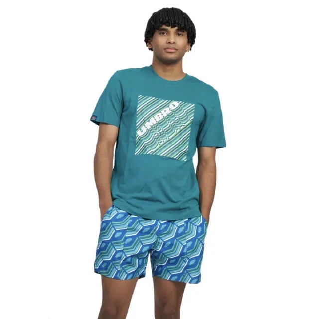 Umbro Gradient Box Short Sleeve T-shirt  - Blue