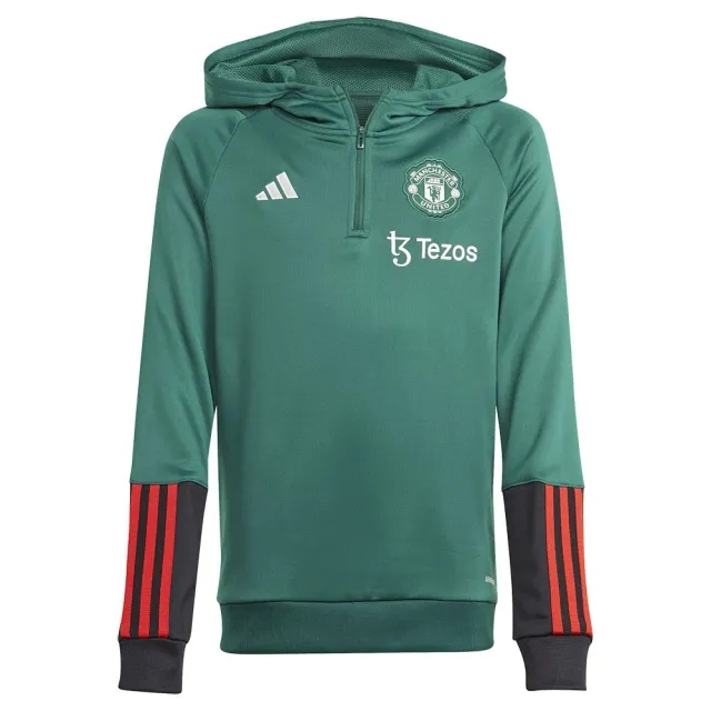 Manchester United adidas Training Hoodie - Green - Kids