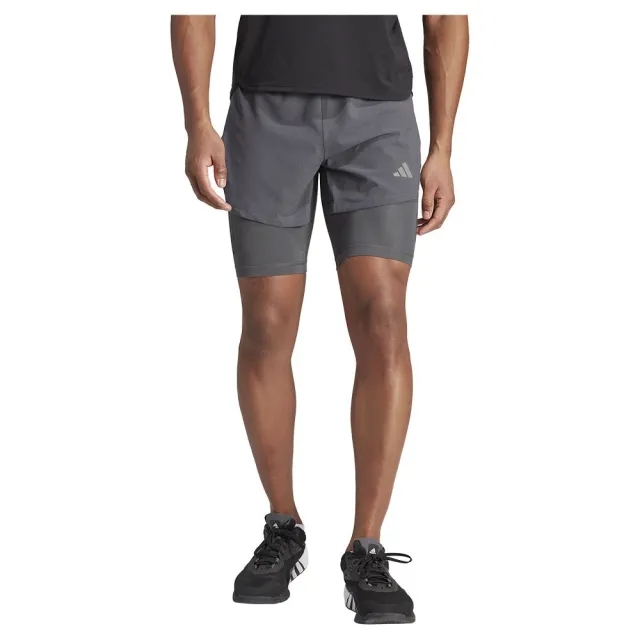 Adidas Heat.rdy Hiit Elevated 2 In 1 Shorts  - Grey
