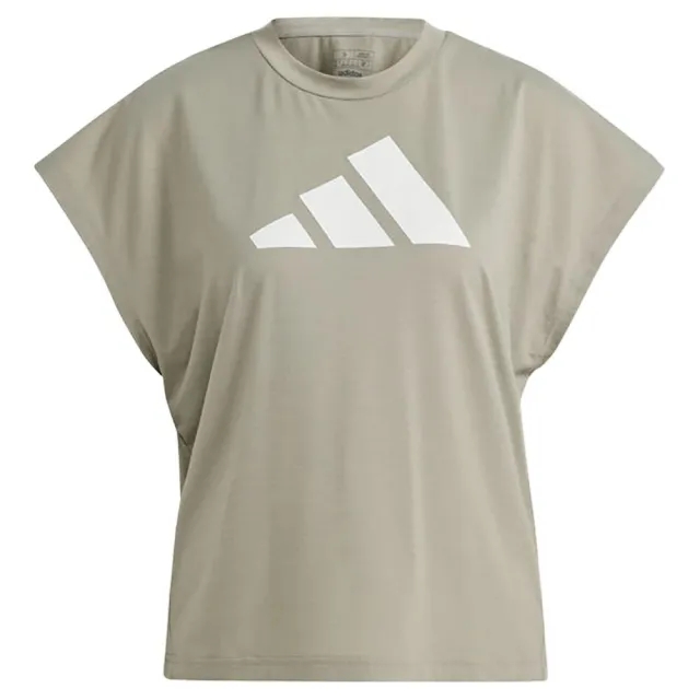 Adidas Icons Regular Fit Logo Short Sleeve T-shirt  - Beige