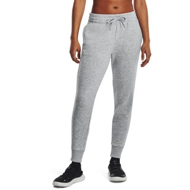 Women's  Under Armour  Rival Fleece Joggers Mod Gray Light Heather / White L