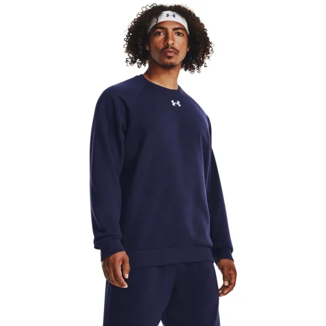 Men's  Under Armour  Rival Fleece Crew Midnight Navy / White S
