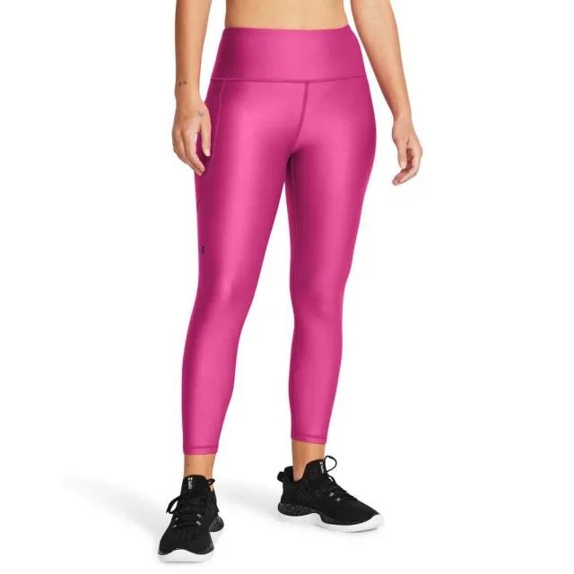 UNDER ARMOUR Womens Training Armour Hi Ankle Leg - Pink/Black, Pink