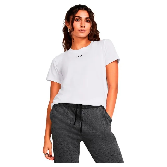 Women's  Under Armour  Rival Core Short Sleeve White / Black S