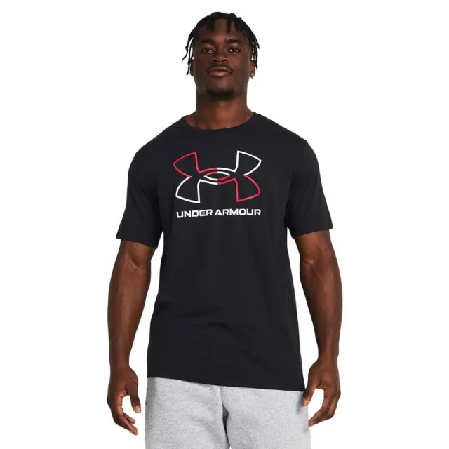 Men's  Under Armour  Foundation Short Sleeve Black / Red / White XXL