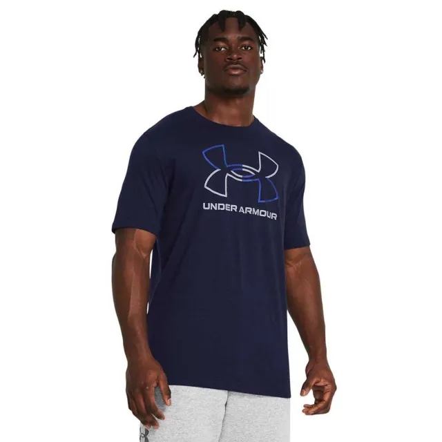 Men's  Under Armour  Foundation Short Sleeve Midnight Navy / Royal / Mod Gray 3XL