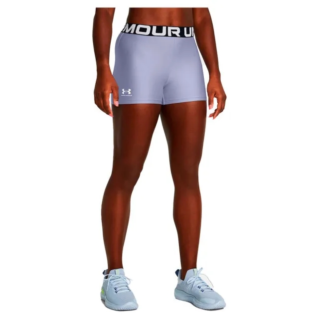 Under Armour Womens HeatGear Shorty Short - Grey - Size M - Blue