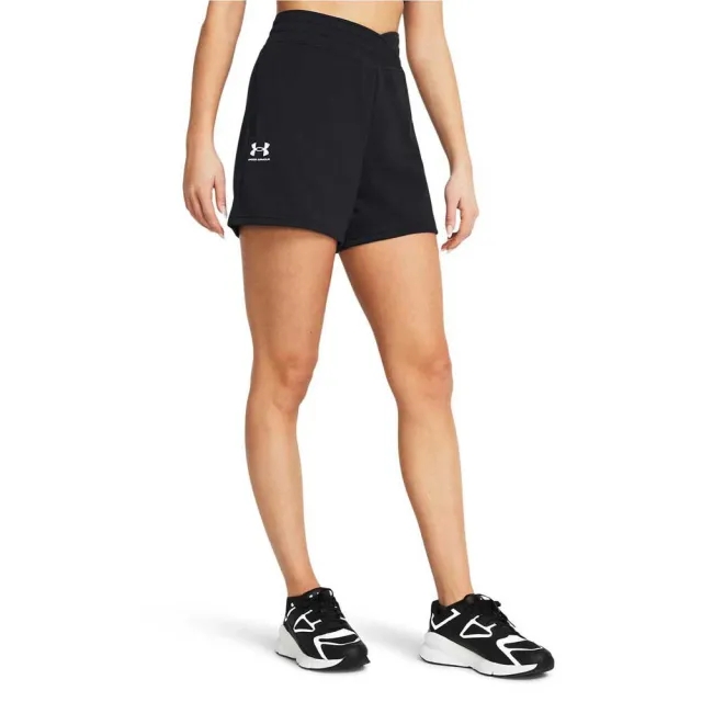 Women's  Under Armour  Rival Terry Shorts Black / White M