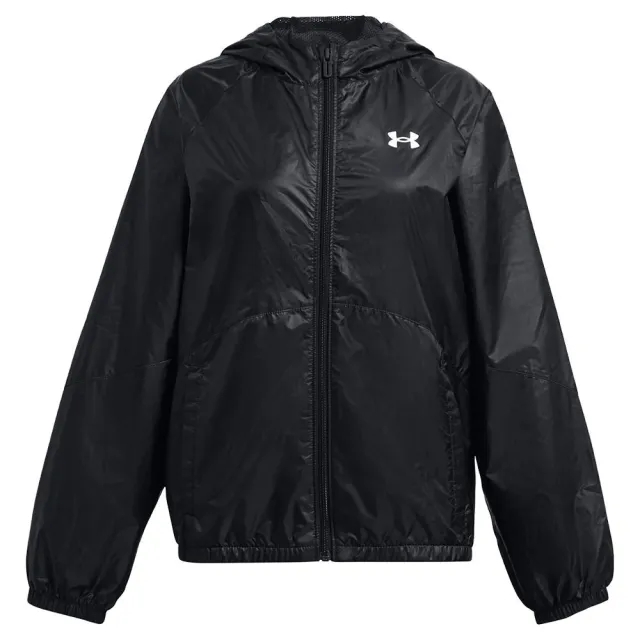 Girls'  Under Armour  SportStyle Windbreaker Black / White YXS (48 - 50 in)