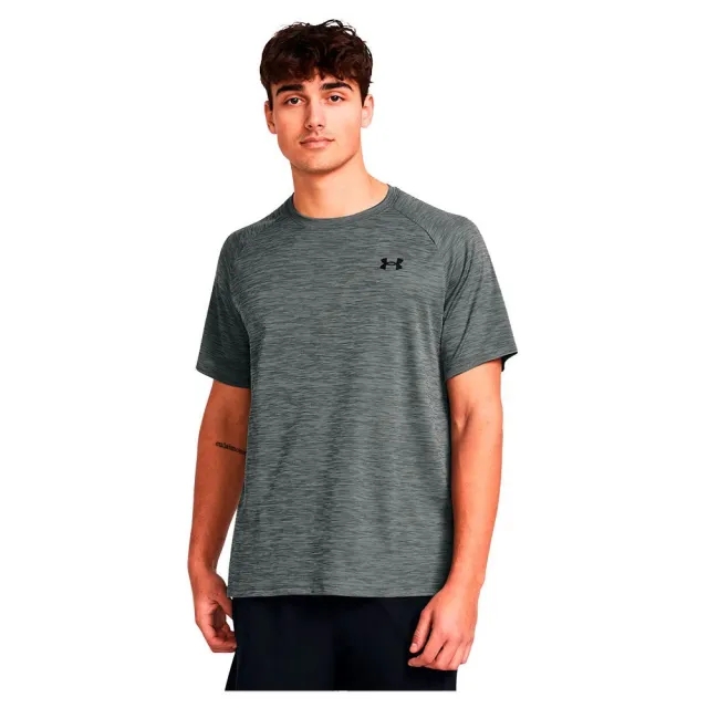 Men's  Under Armour  Tech™ Textured Short Sleeve Castlerock / Black 3XL