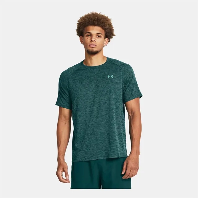 Under Armour UA Tech Textured Short Sleeved T-Shirt - Green - Size S - Green