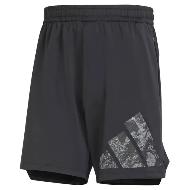 Adidas Workout Knit Logo 7 Shorts  - Black