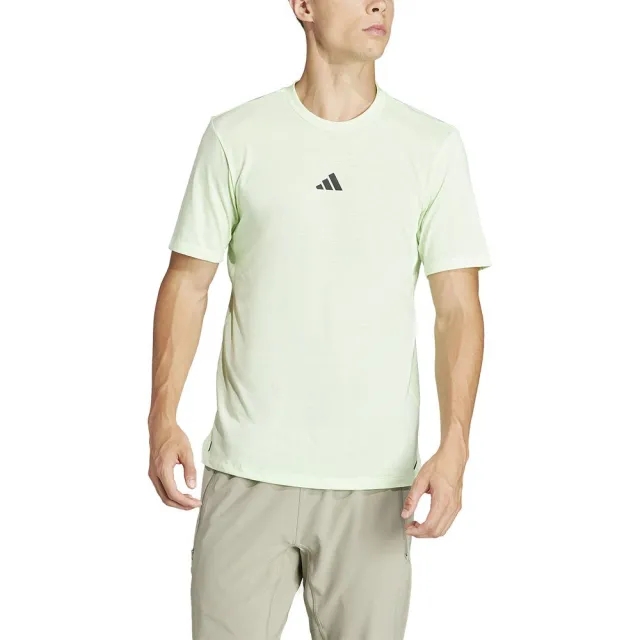 Adidas Workout Logo Short Sleeve T-shirt  - Green,White