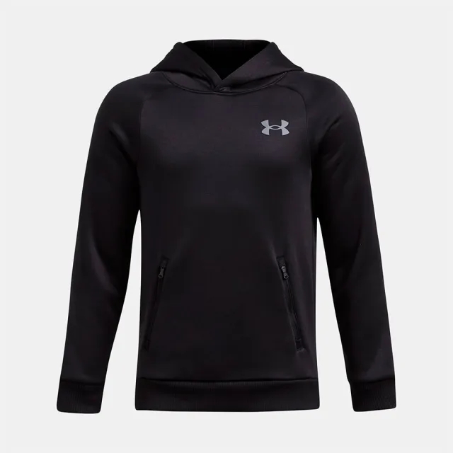 Under Armour Boys' Armour Fleece® Pro Hoodie Black / Castlerock YXS (48 - 50 in)
