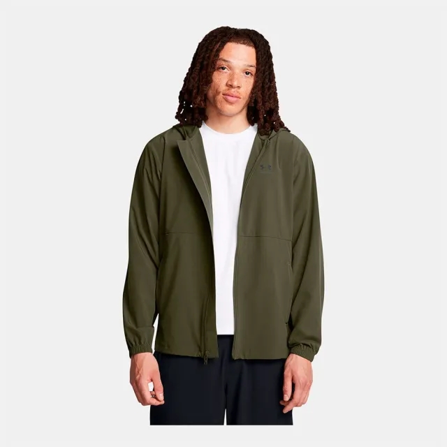 Men's  Under Armour  Vibe Woven Windbreaker Marine OD Green / Black XXL
