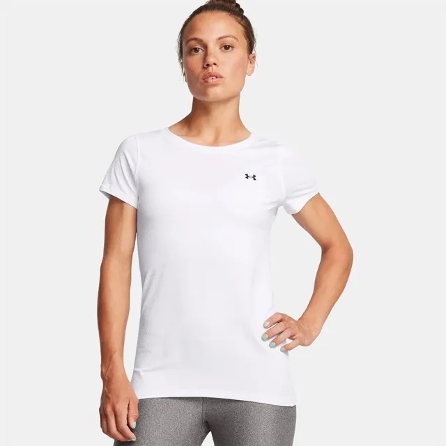 Under Armour Women's HeatGear® Armour Short Sleeve White / Black XXL