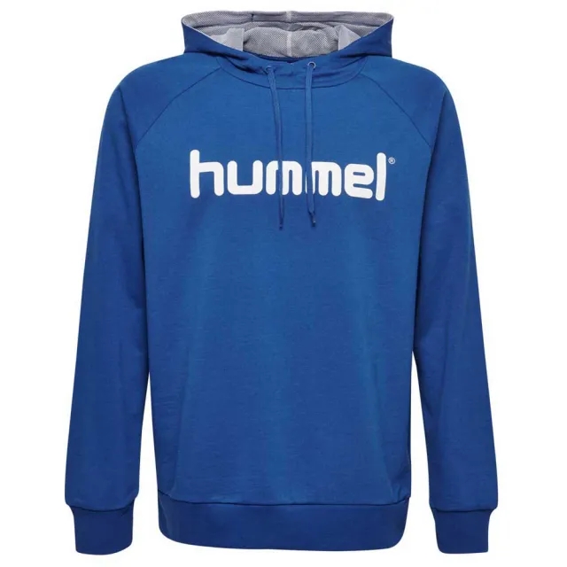 Hummel Go Cotton Logo Hoodie - ['Blue']