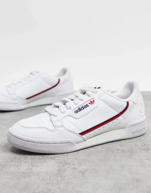 Adidas Originals Continental 80 Trainers In White - White