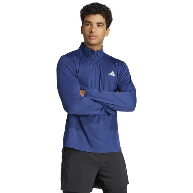 Adidas Train Essentials Half Zip Sweatshirt  - Blue
