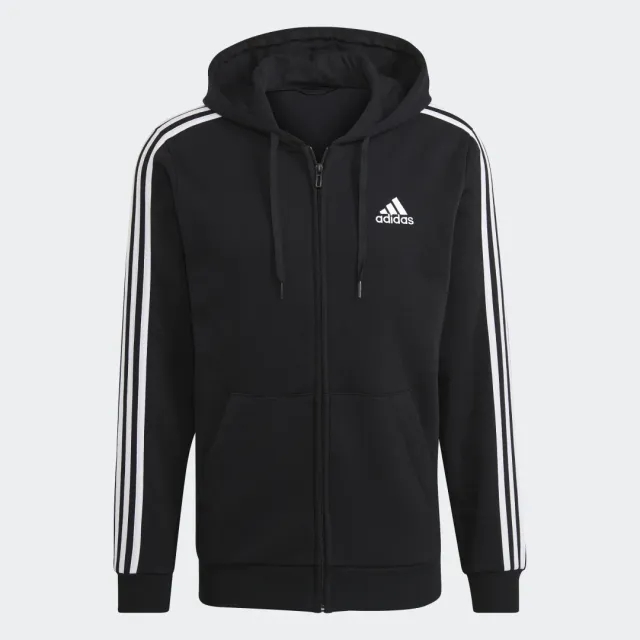 adidas Essentials Fleece 3-Stripes Full-Zip Hoodie