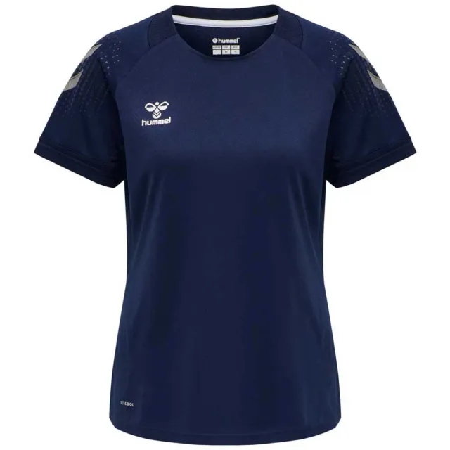 Hummel Lead Poly Short Sleeve T-shirt  - Blue