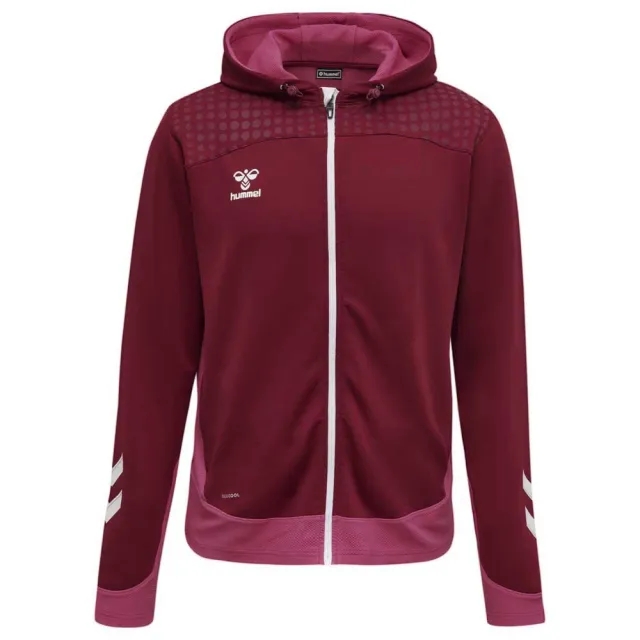 Hummel Lead Hoodie Fz - ['Red']
