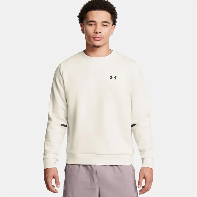 Men's  Under Armour  Unstoppable Fleece Crew Summit White / Black XXL