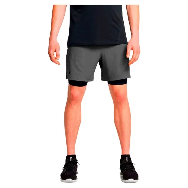 Men's  Under Armour  Vanish Woven 2-in-1 Shorts Castlerock / Black / Black M