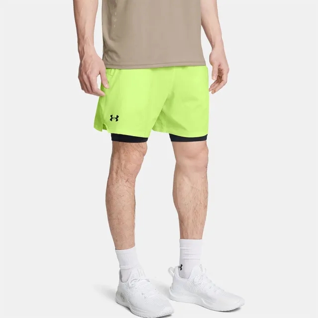 Men's  Under Armour  Vanish Woven 2-in-1 Shorts Morph Green / Black / Black M