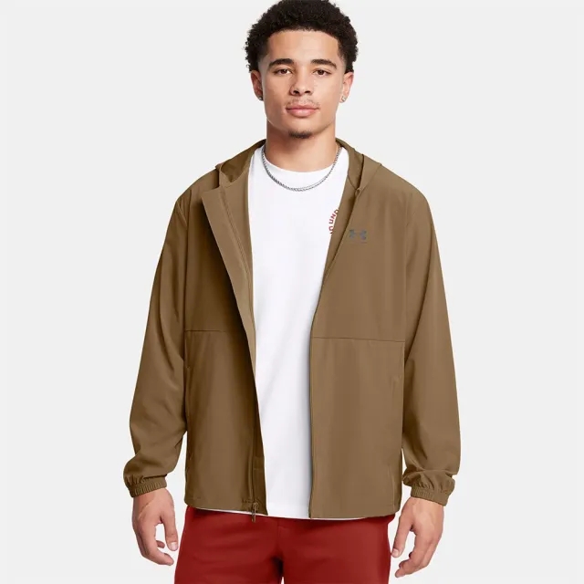 Men's  Under Armour  Vibe Woven Windbreaker Coyote / Black XS