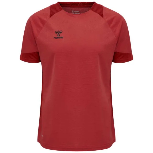 Hummel Lead Poly Short Sleeve T-shirt  - Red